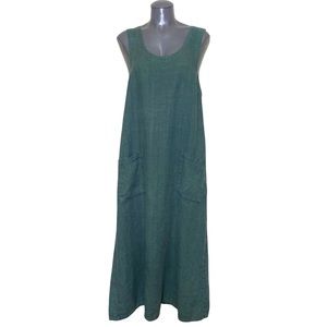 Vintage 1990’s Mishi 100% Linen Lagenlook Loose Dress Size Medium